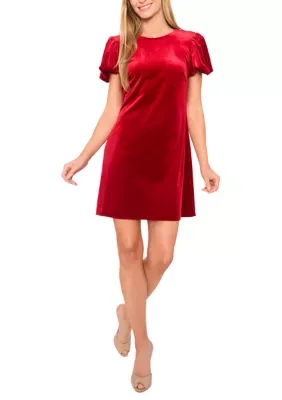 Puff Sleeve Velvet Dress by CeCe