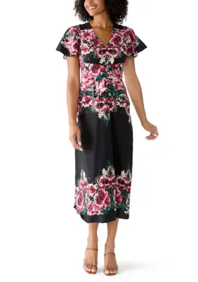 Flutter Sleeve V-Neck Dress by Cleobella