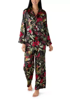 Satin Printed Pajama Set by Linea Donatella