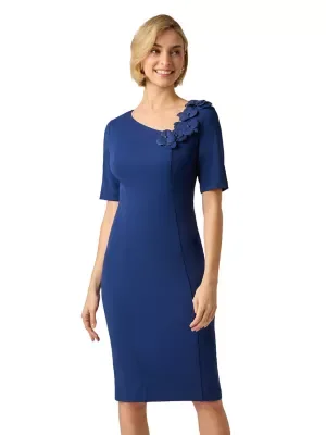 3D Floral Crepe Midi Dress by Adrianna Papell