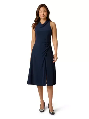 Cowl Neck Jersey Midi Dress