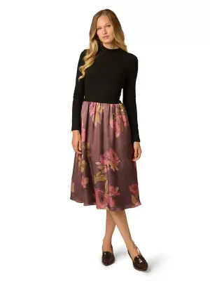 Printed Combo Dress by Adrianna Papell