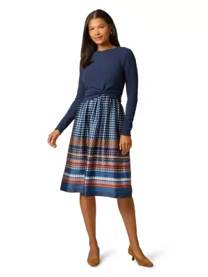 Knit Print Combo Dress by Adrianna Papell