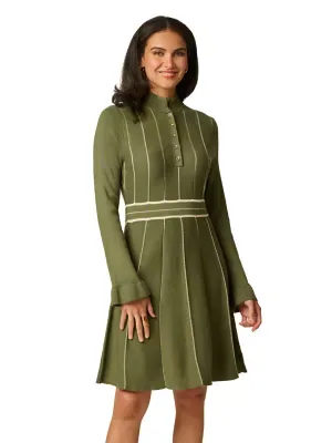Button Front Knit Dress by Adrianna Papell
