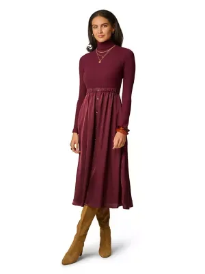 Turtleneck Combo Dress by Adrianna Papell