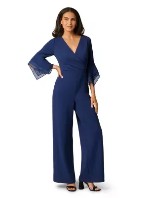 Bell Sleeve Jumpsuit by Adrianna Papell