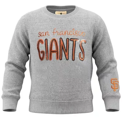MLB San Francisco Giants Nantucket Sequin Fleece Crewneck Sweatshirt by Soft As a Grape