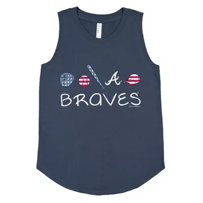 MLB Atlanta Braves Americana Tank Top - Denim by Soft As a Grape