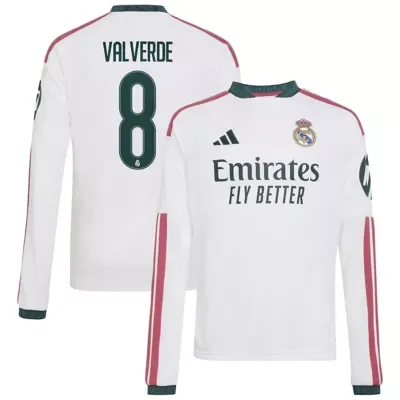 International Clubs Federico Valverde Real Madrid 2026/27 Home Replica Long Sleeve Jersey by adidas