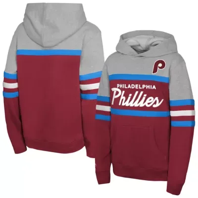 MLB Philadelphia Phillies Cooperstown Head Coach Pullover Hoodie by Mitchell & Ness