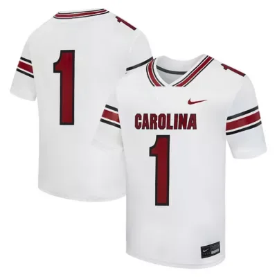 NCAA Nike #1 South Carolina Gamecocks Road Replica Football Jersey by Nike