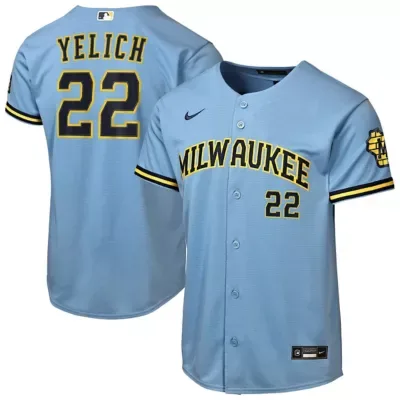 MLB Christian Yelich Milwaukee Brewers Road Stadium Jersey by Nike