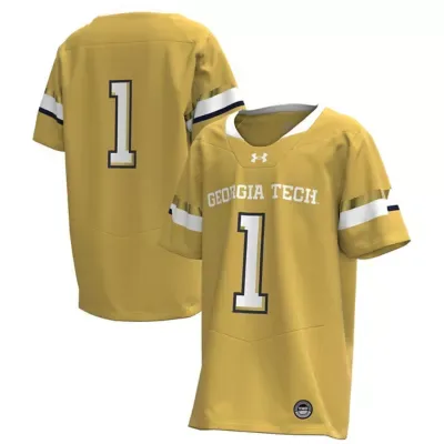 Georgia Tech Yellow Jackets NCAA #1 Georgia Tech Jackets Replica Football Jersey by Under Armour