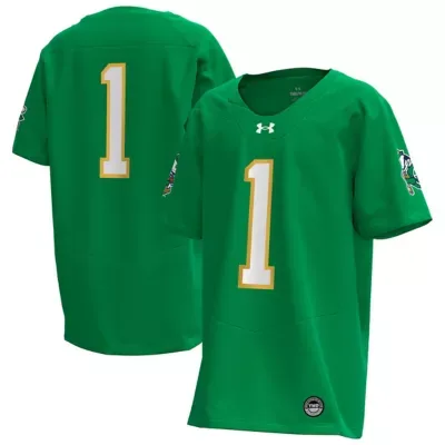 NCAA #1 Kelly Notre Dame Fighting Irish Alternate Irish Wear Replica Football Jersey by Under Armour