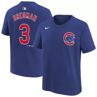 MLB Alex Bregman Chicago Cubs Name & Number T-Shirt by Nike
