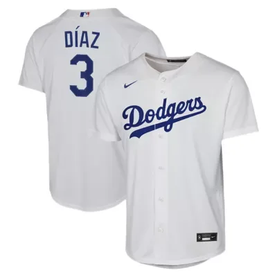 MLB Edwin Daz Los Angeles Dodgers Home Baseline Jersey by Nike