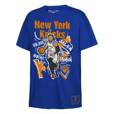 NBA Jalen Brunson New York Knicks Chalked Up Player T-Shirt by Mitchell & Ness