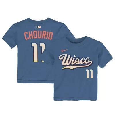 MLB Jackson Chourio Milwaukee Brewers 2026 City Connect Name & Number T-Shirt by Nike