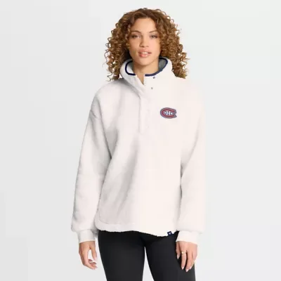 NHL Montreal Canadiens Rush Sherpa Half-Snap Pullover by Fanatics
