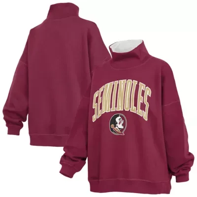 NCAA Florida State Seminoles Oversized Mock Neck Sweatshirt