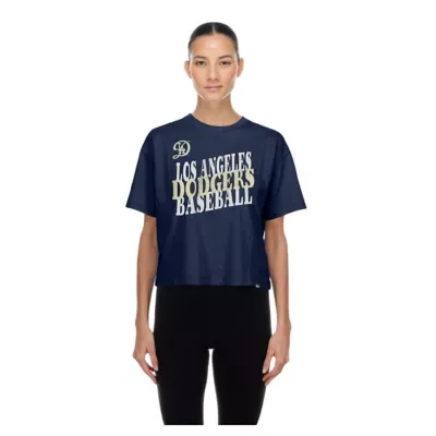 MLB Los Angeles Dodgers City Connect Glitter Gel Cropped T-Shirt by New Era