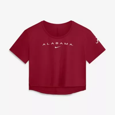 Alabama Crimson Tide NCAA Alabama Tide Premium Performance Dri-FIT Cropped Top by Nike