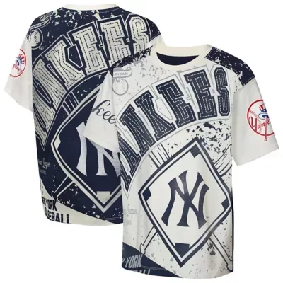 MLB New York Yankees Big League Top Player Bold All-Over-Print T-Shirt by Outerstuff