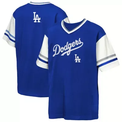 MLB Los Angeles Dodgers Big League Base Runner Ringer T-Shirt by Outerstuff
