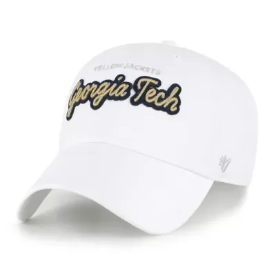 Georgia Tech Yellow Jackets NCAA Trendy Script Clean Up Adjustable Hat by 47