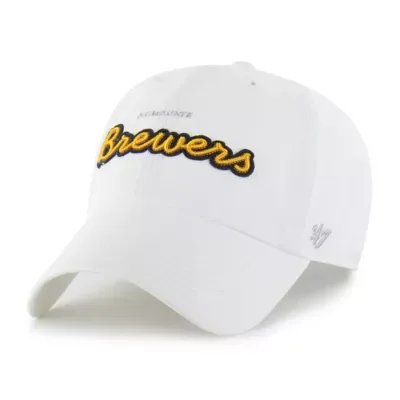 MLB Milwaukee Brewers Trendy Script Clean Up Adjustable Hat by 47
