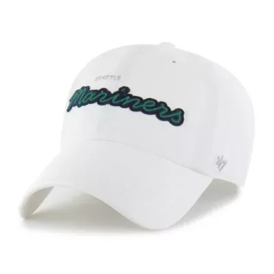 MLB Seattle Mariners Trendy Script Clean Up Adjustable Hat by 47