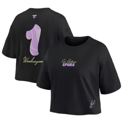 NBA Victor Wembanyama San Antonio Spurs Name & Number Cropped Top by Fanatics