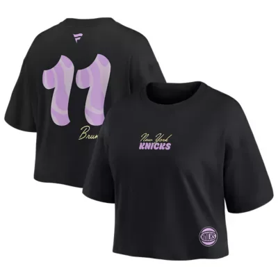 NBA Jalen Brunson New York Knicks Name & Number Cropped Top by Fanatics