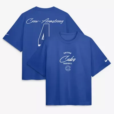 MLB Pete Crow-Armstrong Chicago Cubs Premium Essentials Boxy Name & Number T-Shirt by Nike
