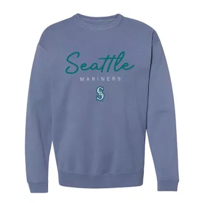 MLB Seattle Mariners Pigment Dye Crewneck Sweatshirt by Soft As a Grape