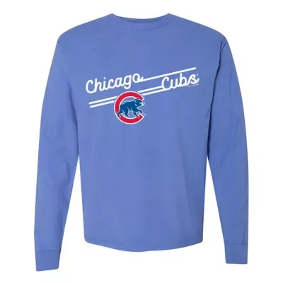 MLB Chicago Cubs Pigment Dye Long Sleeve T-Shirt by Soft As a Grape