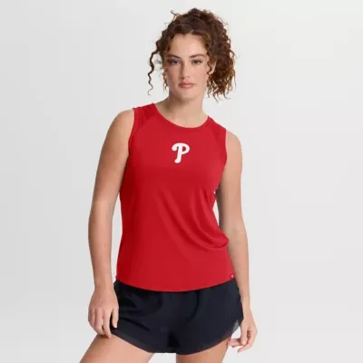 MLB Philadelphia Phillies Draped Mesh Back Performance Tank Top by Fanatics
