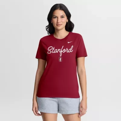 Stanford Cardinal NCAA Stanford Script Mantra Logo T-Shirt by Nike