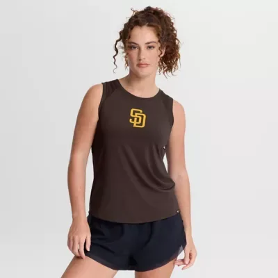 MLB San Diego Padres Draped Mesh Back Performance Tank Top by Fanatics