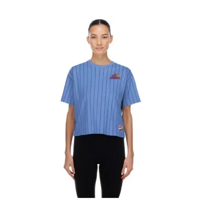 MLB Colorado Rockies City Connect Throwback Meshback Pinstripe Boxy T-Shirt by New Era