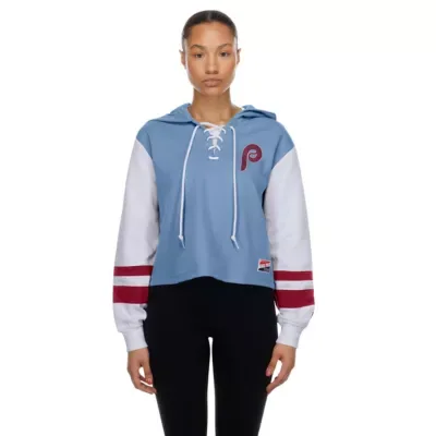 MLB Philadelphia Phillies Boxy Lace-Up Hoodie by New Era