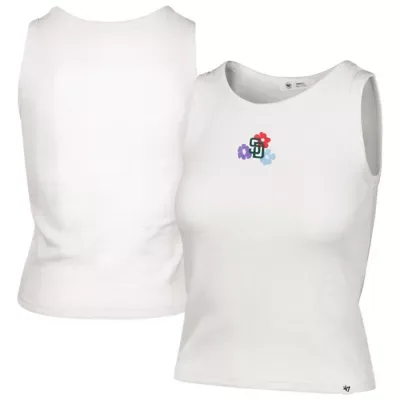 MLB San Diego Padres Floral Logo Ribbed Baby Tank Top by 47