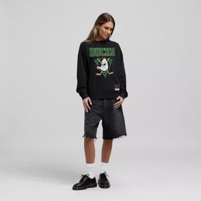 NHL Anaheim Ducks Core Oversized Sweatshirt by Mitchell & Ness