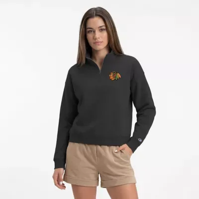 NHL Chicago Blackhawks Powerblend Quarter-Zip Sweatshirt by Champion