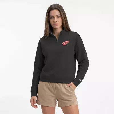 NHL Detroit Wings Powerblend Quarter-Zip Sweatshirt by Champion