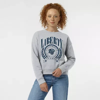 NCAA Liberty Flames Academic Crest Powerblend Crewneck Sweatshirt by Champion