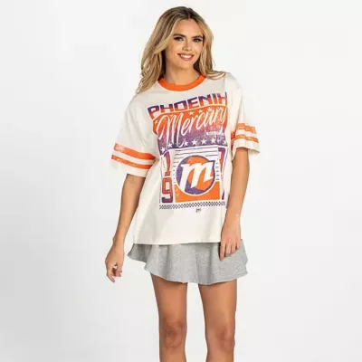WNBA Phoenix Mercury Vintage Drop-Shoulder Oversized T-Shirt by The Wild Collective