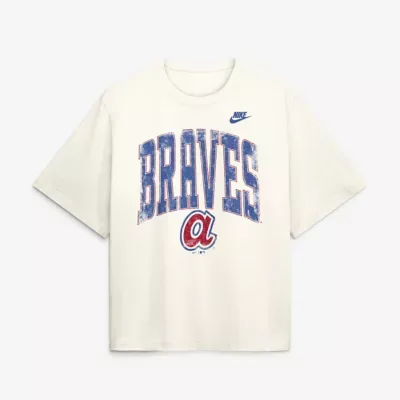 MLB Atlanta Braves Arched Distressed Boxy T-Shirt by Nike