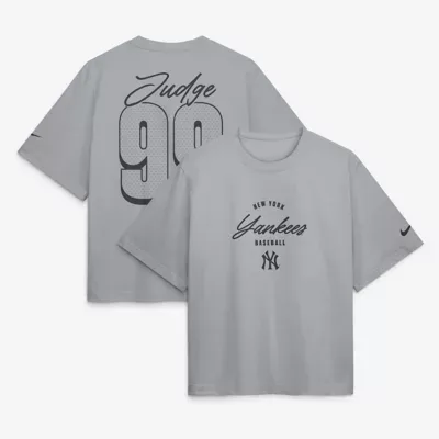 MLB Aaron Judge New York Yankees Premium Essentials Boxy Name & Number T-Shirt by Nike