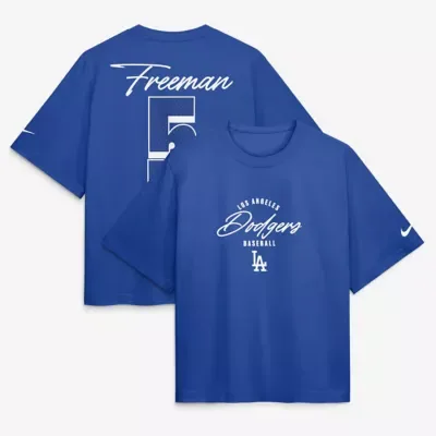 MLB Freddie Freeman Los Angeles Dodgers Premium Essentials Boxy Name & Number T-Shirt by Nike